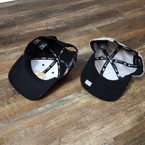 Manchester United 2 New Era Black Cap Strap Back & Black Grey Snap Back - Picture 10 of 16